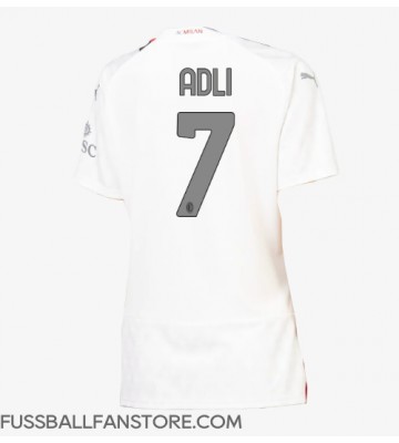 AC Milan Yacine Adli #7 Replik Auswärtstrikot Damen 2023-24 Kurzarm